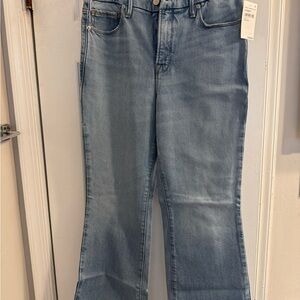 Good American Light Blue Flare Jeans